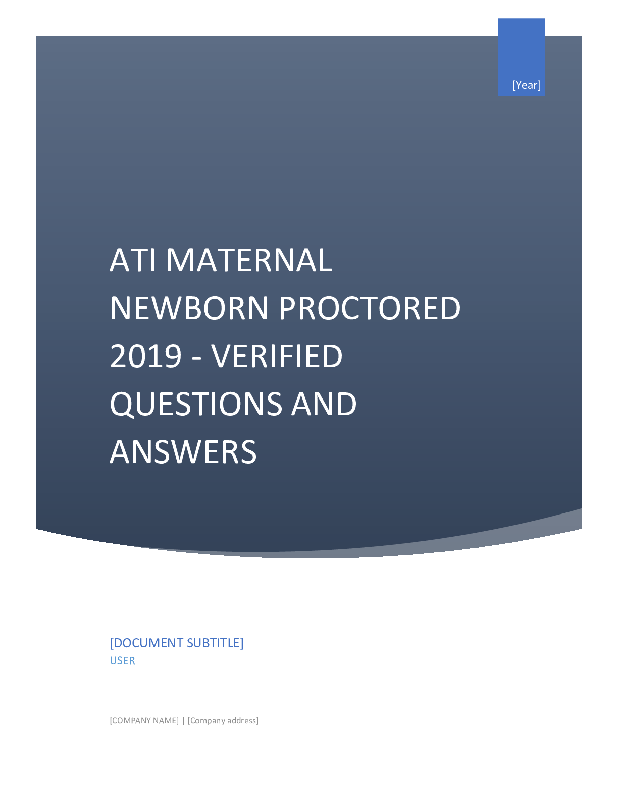 Preview image for ATI MATERNAL NEWBORN PROCTORED 2019 - VERIFIED QUESTIONS AND ANSWERS